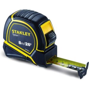 Stanley Tylon Short Tape Measure 8m/26′ x 25mm, Yellow/Black – STHT36195